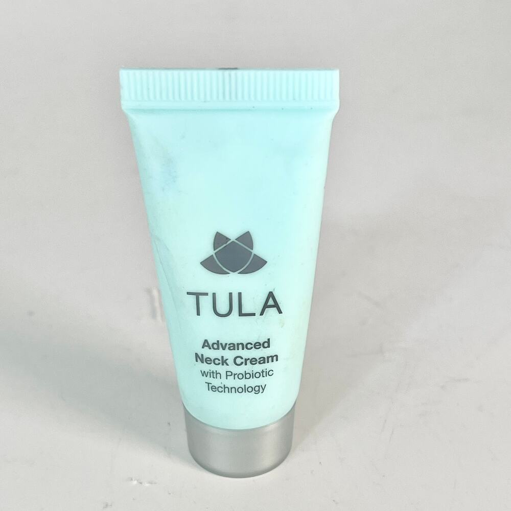 Tula Advanced Neck Cream Moisturizer Probiotic Wrinkles Travel .5 fl oz 15ml New